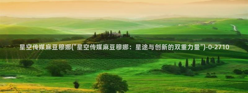 自贡星空传媒广告公司：星空传媒麻豆穆娜(\